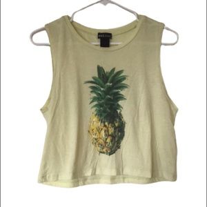 Yellow Pineapple Tank by Wet Seal Size Small